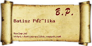 Batisz Pólika névjegykártya
